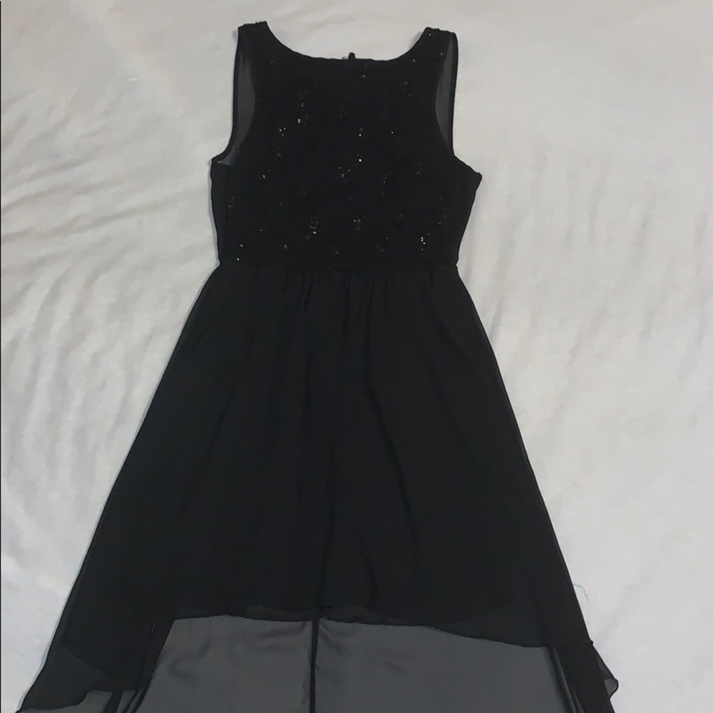 sequin high low dress